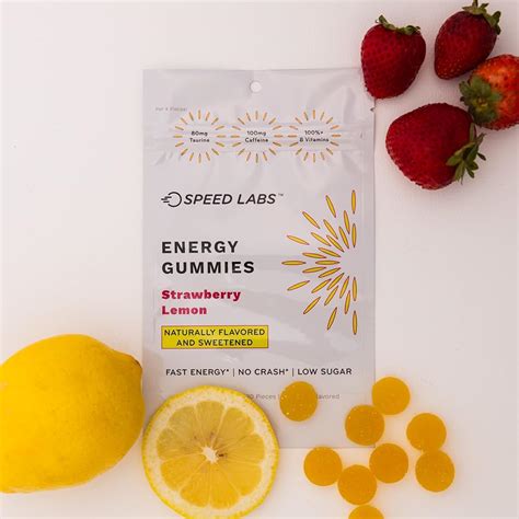 SpeedLabs Speed Labs Caffeine Energy Gummies Strawberry Lemon India | Ubuy