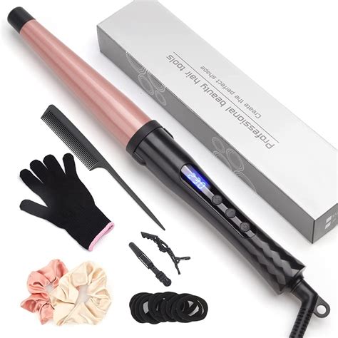 Amazon.com: Curling Wand Iron, 1.25 Inch Tapered Curling Wand Large ...