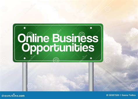 Online Business Opportunities Green Road Sign Stock Illustration ...