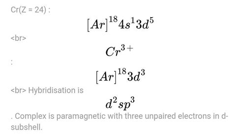 The number of d-electrons of Cr in [Cr(NO2)6]3+ ions ? solution ...