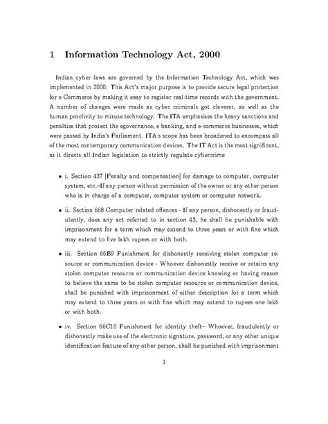 Information Technology Act - This Act’s major purpose is to provide ...