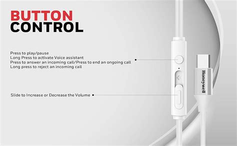 Honeywell Suono P60 Wired Earphones with Built in Mic, 10mm*2 Drivers ...