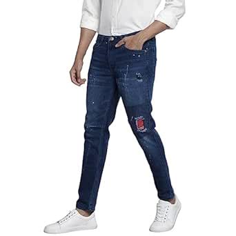 The Indian Garage Co Men Carrot Fit Distressed Mid-Rise Stretchable ...