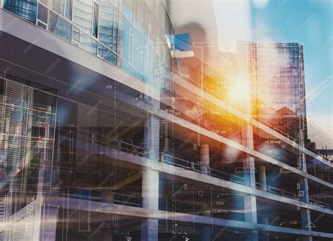 Premium Photo | Construction company plans a sketch of new building