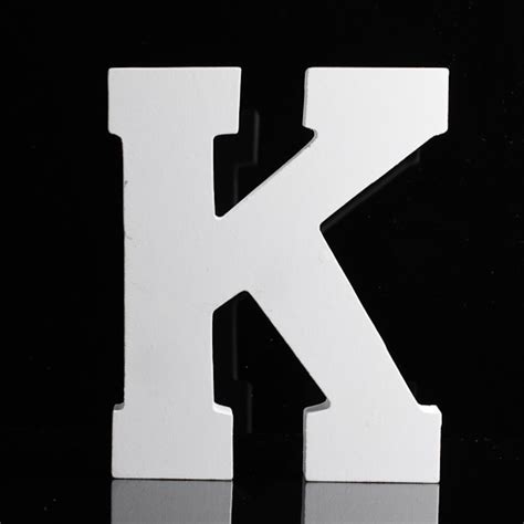 5" White Finished Letter 'K'   Word and Letter Cutouts  