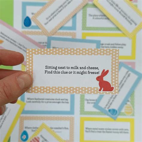 24 Free Printable Easter Egg Hunt Clues For Older Children