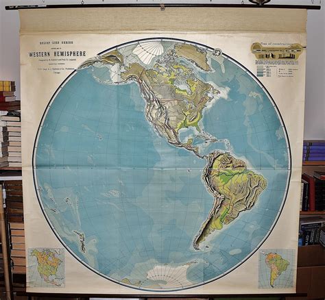 North Western Hemisphere Map 1898 WESTERN HEMISPHERE Of The GLOBE With