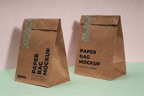 Premium PSD | Small paper bag mockup