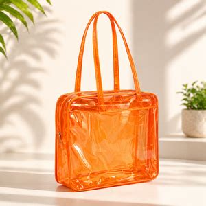 Transparent PVC Tote Bag | Multipurpose Clear Carry Bag for Travel, Sh ...