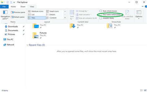 How to Display File Name Extension 的图像结果
