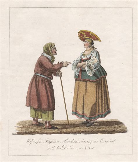 "Wife of a Russian Merchant during the Carnival with her Duenna, or ...