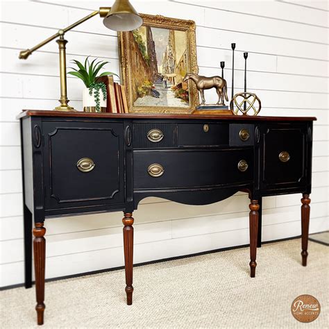 SOLD OUT Antique Black Federal Sideboard Vintage Buffet Modern ...