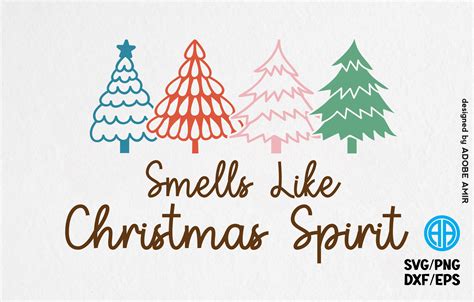 Retro Smells Like Christmas Spirit SVG Graphic by Adobe Amir · Creative Fabrica