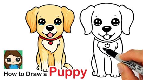 How To Draw A Dog Step By Step Cute - Drawing Word Searches