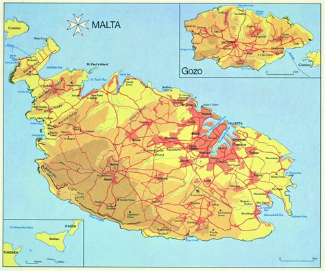 Printable Tourist Map Of Malta