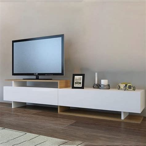 Heera Moti Z Line ‎Engineered Wood TV Unit, White & Brown : Amazon.in ...