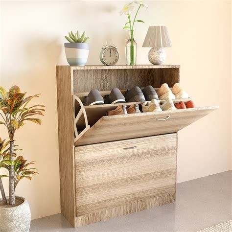 Lifelong | Wooden Shoe Rack Cabinet with Adjustable Shelf – Lifelong Online