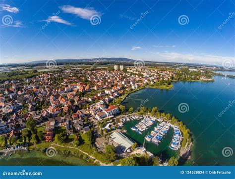 Aerial Picture of the Landscape of the Lake Constance or Bodensee in ...