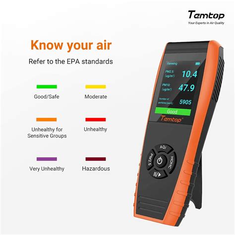 Temtop Air Quality Monitor Professional PM2.5 PM10 Particle Counter LK – Elitech Technology, Inc.