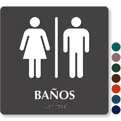 Bilingual Bathroom Signs | Spanish Bathroom Signs
