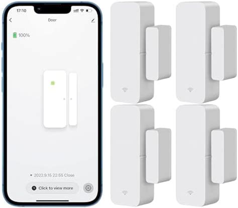 4 Pack WiFi Door Sensor, Tuya Smart Door Window Sensor,Wireless Window ...