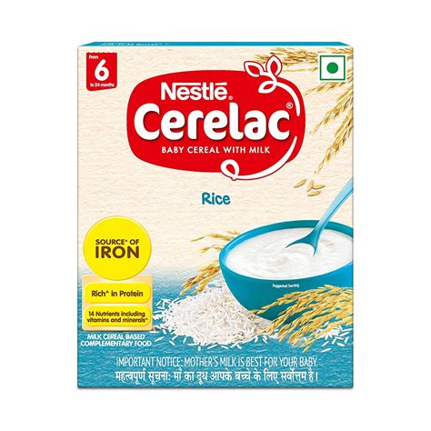 Buy CERELAC Baby Cereal with Milk, Rice, Stage 1, From 6 to 24 Months ...
