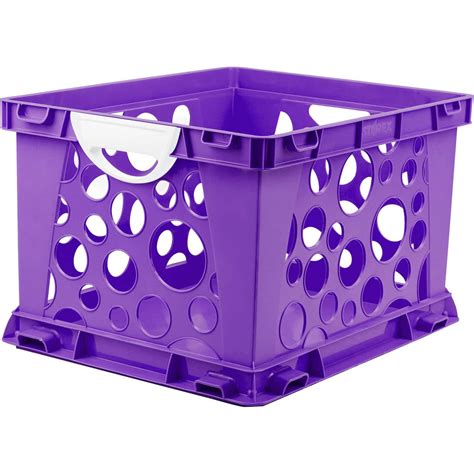 Storex Premium File Crate with Handles, Color: Purple | Michaels