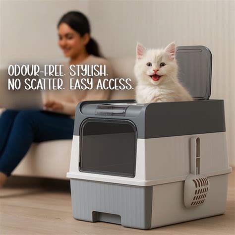 Luxe Litter Station | Sleek Design | No Smell | Easy Clean – Tilting Heads