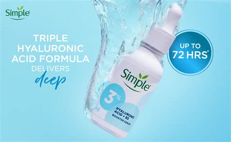 Simple Booster Serum 3% Hyaluronic Acid + B5| Gives Deep Hydration for ...