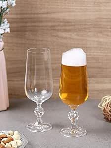 Buy bohemia-crystal Claudia Champagne Flutes/Beer Glass Set, 280ml, Set ...