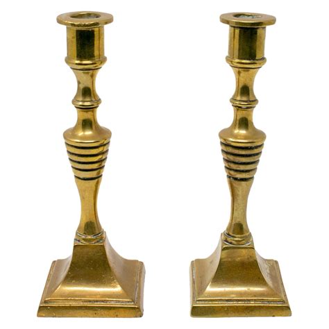 Pair of Bronze Candlesticks, 19th Century For Sale at 1stDibs