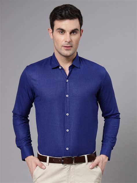 Molly & Michel Spread Collar Slim Fit Cotton Formal Shirt - Price History