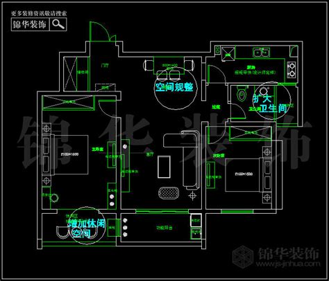 金陵尚府B3户型107平米户型解析户型解析-装修设计方案-南京锦华装饰