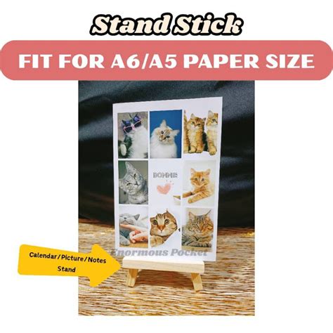 Stand utk Calendar+Gambar+Nota+Material:Kayu+Sesuai utk Paper size A6 ...