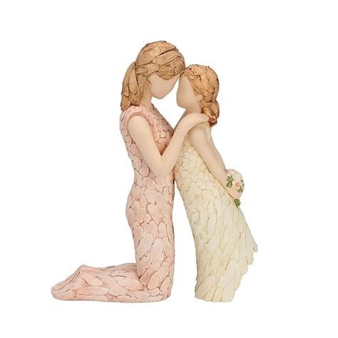 AUGEN Polyresin Mother & Daughter Idol Statue Showpiece for Home Decor ...