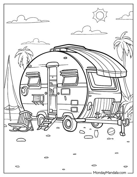20 Camper & RV Coloring Pages (Free Printables)