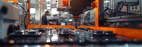 An injection molding machine churning out plastic components with a ...