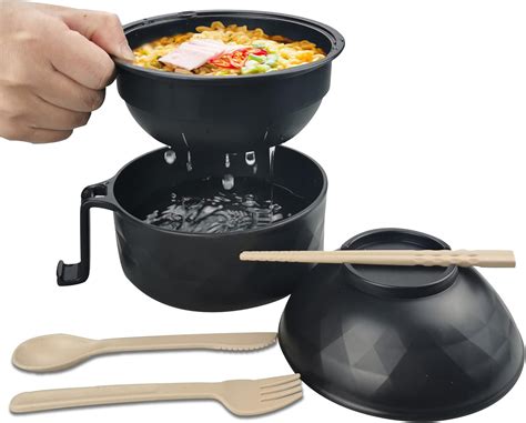 Amazon.com: Layron Ramen Cooker Ramen Bowl Set with Chopsticks 33oz ...