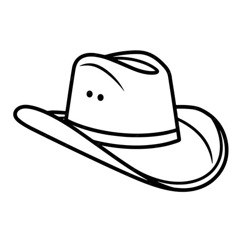 Premium Vector | Minimalist vector depiction of a cowboy hat outline ...