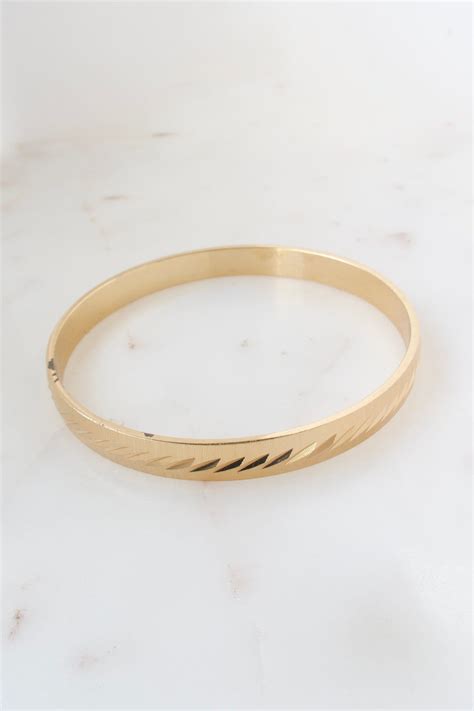 Vintage Monet Gold Bangle Bracelet | Bangle bracelets, Gold bangles ...