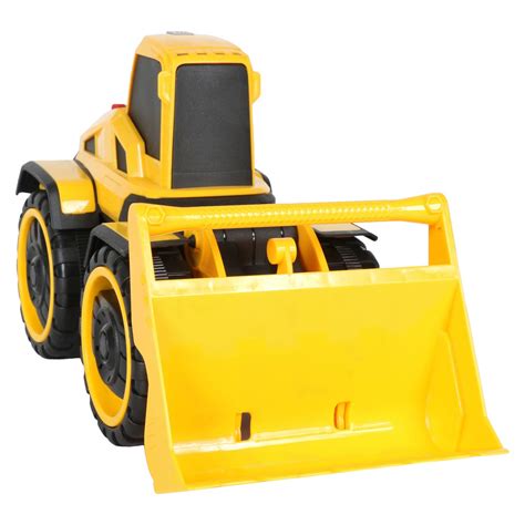 Planet of Toys Friction Powered Bulldozer Construction Shovel Truck Toy ...
