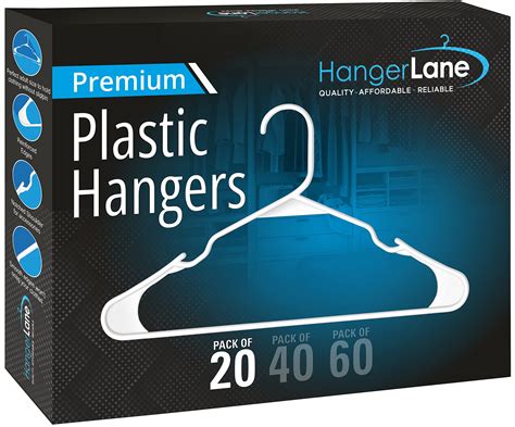 Plastic Hangers 20 Pack – Space Saving Hangers for Clothes – White ...