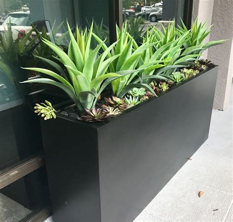 Ideal Large Planters With Artificial Plants Grass Vase Decor