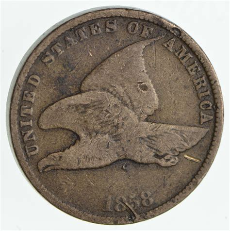 1858 Flying Eagle Cent - Very Tough - Issued for only 3 Years ...