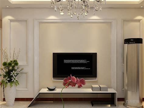 现代四居室石膏板电视背景墙效果图 – 设计本装修效果图