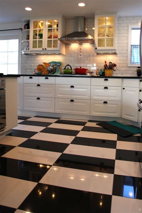 Black And White Kitchen Floor Tiles