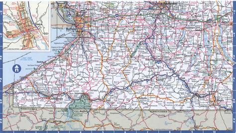 Western New York State Map Highways Closure New York State Thruway