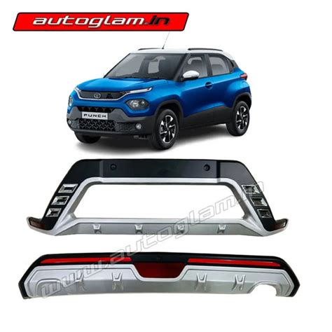 Tata Punch 2021+ ABS Front/Rear Nudge Guard/Diffuser | Autoglam – autoglam