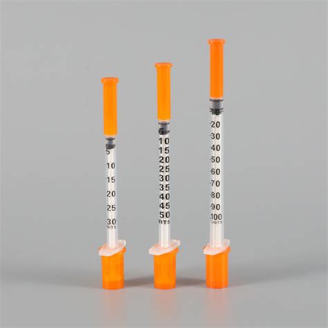 Insulin Syringe 1ml U-40/U-100 with Fixed Needle PE/Blister Package ...