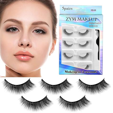 Amazon.com: SAOTAENG Self Adhesive Eyelashes, Reusable False Eyelashes ...